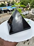 Large Black Shungite Pyramid | EMF Protection | Meditation | Home Protection Crystal | Home Decor Crystal | Detox Crystal | Purification Crystal Gemsonte Agate Pyramid