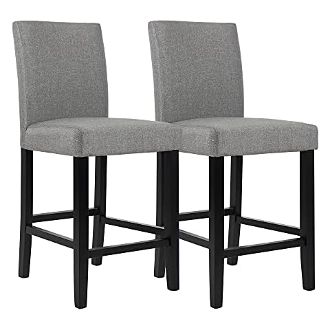 LSSPAID Bar Stools Set, Upholstered Fabric Counter Height Stools Cover