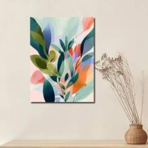Art mural de décoration d'intérieur moderne : impression sur toile florale premium - 3