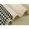 Classic Country Primitive Kitchen Window Curtains Farmhouse Patchwork Tab Top Window Valance Plaid,Black, 51x17
