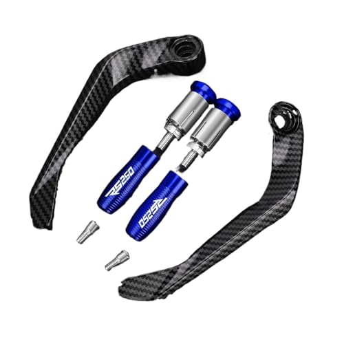 Garde protecteur RS250 usiné CNC bleu pour leviers de moto 22mm