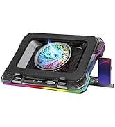ZEBRONICS NC9200, Laptop Cooling Pad, 140mm RGB LED Fan, Upto 19 inch Laptop, Dual USB Port, Magn...