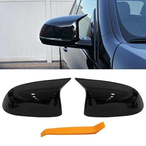 AUCERAMIC Side Mirror Covers Fit 2019-2024 for BMW X3 G01 X4 G02 X5 G05 X7 G07 2020-2024 for X6 G06 Replaces 51168496623 51168496624 (Glossy Black)