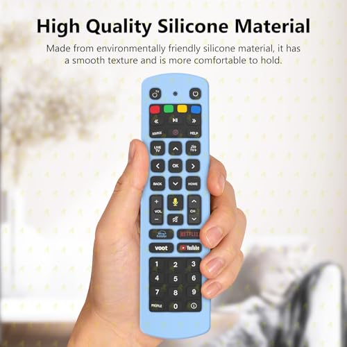 Image of RAYA Silicone Cover Compatible with Jio Tv Set Top Box Remote Protective Case with Lanyard [ Remote NOT Included ] (Blue)