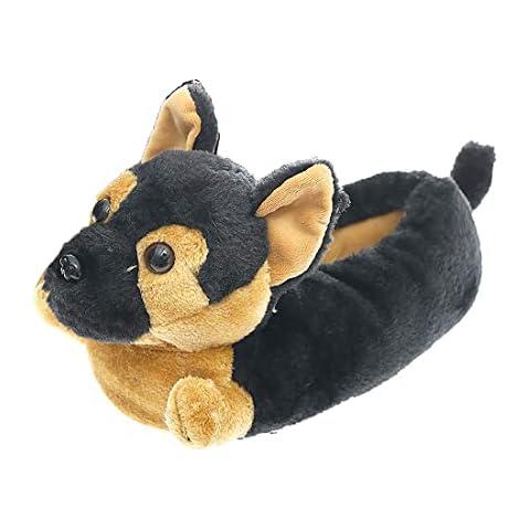 Kathyland dog slippers for kids puppy slippers for women German shepherd slippers Corgi slippers for women (Small, German shepherd) Cover