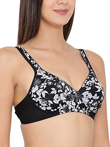 Image of Clovia Women's Softly Padded Non Wired Floral Print T-Shirt Bra