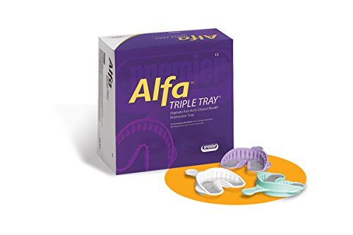 Premier PR-1006313 Alfa Triple Impression Tray, Small Purple (Pack of 24)