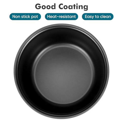 Ciieeo 404837N16N Rice Cooker Liner 1.5Qt/5 Cups Capacity Aroma Rice Cooker Inner Pot Replacement Rice Cooker Power Cooker Inner Aroma Rice Cooker Cup Replacement Power Pressure Cooker Inner Pot Olla Aluminum Alloy thumb #2