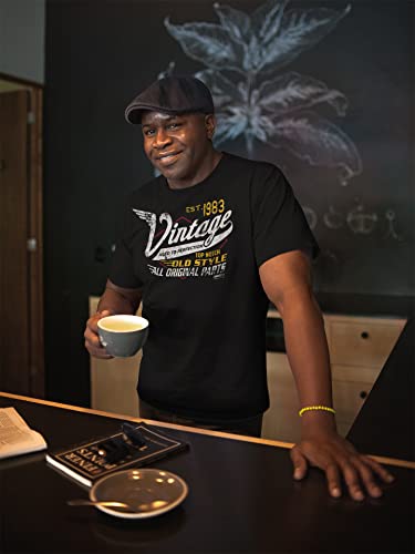 40Th Birthday Gift Shirt For Men - Vintage 1983 Aged To Perfection - Racing-Black-Xl #TOP2