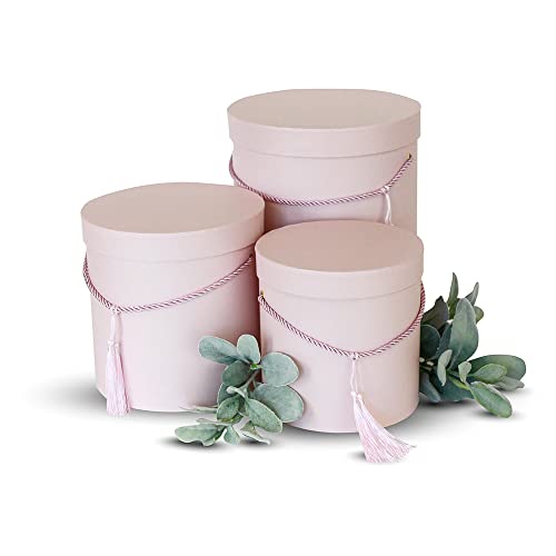 UNIKPACKAGING Pink Round Flower Boxes