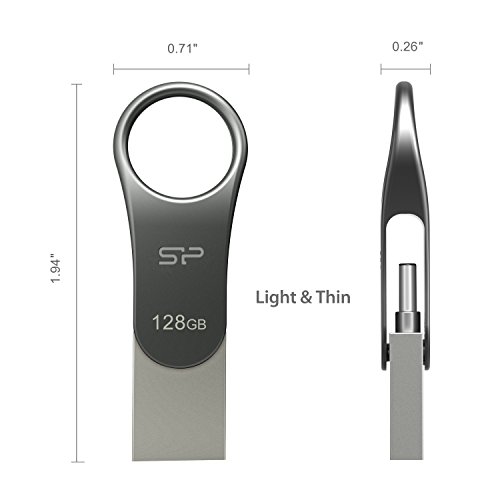 Image of Silicon Power 128GB Type C & Type A Dual USB 3.0 /3.2 Gen 1 Dual Flash Drive, Mobile C80