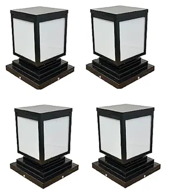 Gate Light for Home Gate | Gate Lamps for Outdoor Waterproof Pillar Light & Boundary Wall Light | Compound Wall Lights Garden Lamp for Main Gate Light (Pack of 4)