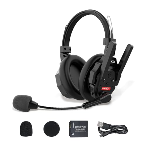 SYNCO XTALK Xmax Wireless Intercom Headset, Dual Ear Communication Headsets 500m/1640ft with Noise Reduction for Event TV Documentary Production, Xtal