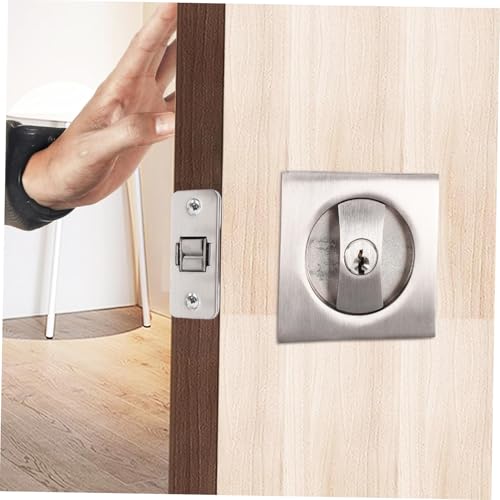 LIFKOME 1set Pocket Door Invisible Lock Hardware Easy Installation Modern Design for Humid Environments Sleek Finish for Privacy Doors for Enthusiasts miniatura 5