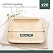 HAAGO 20 Pack Palm Leaf Plates 10 Inch (Square) Like Disposable Bamboo Plates | Disposable Tableware for Party, Picnic, Outdoor | Biodegradable & Microwave Safe