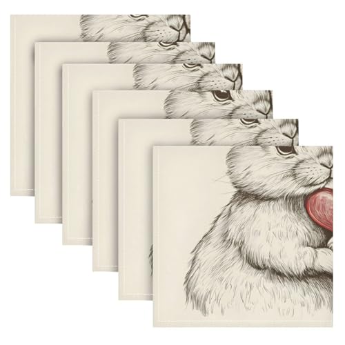 Servilletas de tela reutilizables poliéster pack x6 miniatura 2