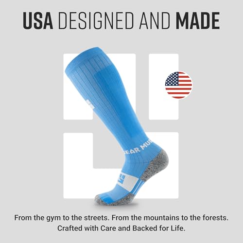 Image of MudGear Graduated Compression Socks, Durable, Sweat-Resistant OCR Performance Socks with Cushioned Footbed, Made in USA