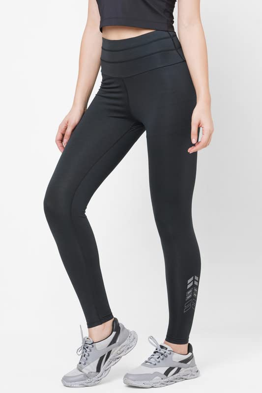 Image of Women JUST-Dry SNUG FIT HIGH Waist 7 /8 Pencil Grey Tights