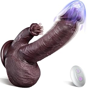 Thrusting Dildo Vibrator Sex Toys – 4 in 1 Black...