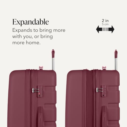 Image of SWISSGEAR Signature Hardside Expandable Checked Large Spinner Luggage, ABS Construction, TSA-Friendly Lock, Merlot, 27-Inch