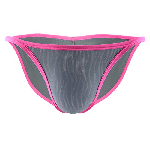 QiaTi Mens Athletic Supporters Sports Underwear Bodysuit Jumpsuit Wrestling Singlet Boxers (1pc Grey, (fits Like US Medium) Large)