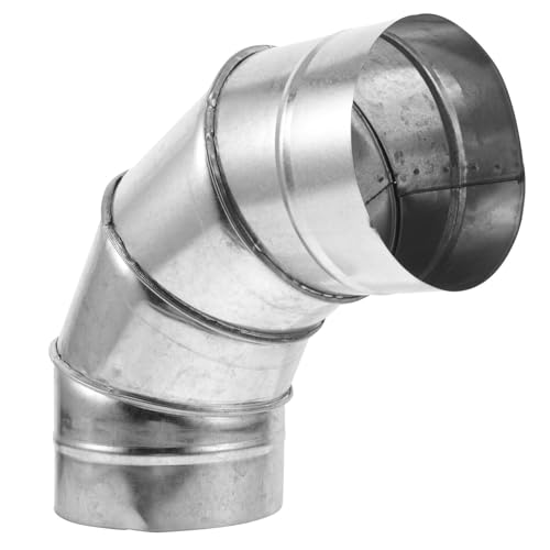 Coude d'échappement 90° diam 150 mm galvanisé pour conduit de cheminée et poêle à bois