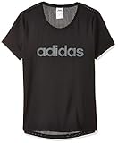 Crew-neck design adidas Damen D2M Solid T-shirt, Black/White, M