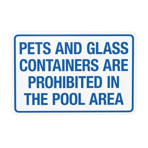 Cartel de Carolina del Norte con texto en inglés No Pets And Glass, cumple con el código de seguridad de la piscina del estado de Carolina del Norte, letrero de advertencia de seguridad, letrero de