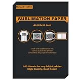 昇華転写紙 8.5 x 11インチ 100枚 インクジェットプリンター用熱転写紙、軽量布用昇華シート、その他の昇華ブランク。