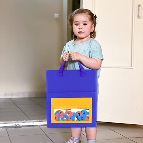 Godery Magnetic Desktop Tabletop Pocket Chart Stand, Double Sided Small Pocket Chart For Classroom Home (15" X 12.5") #TOP4