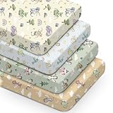VitalCozy 4 Pcs Watercolor Dragon Crib Sheet Set Newborn Bedding Nursery Baby Sheets for Girl Boys Baby Gifts for Standard Crib and Toddler Mattresses, 52 x 28 x 8 Inches