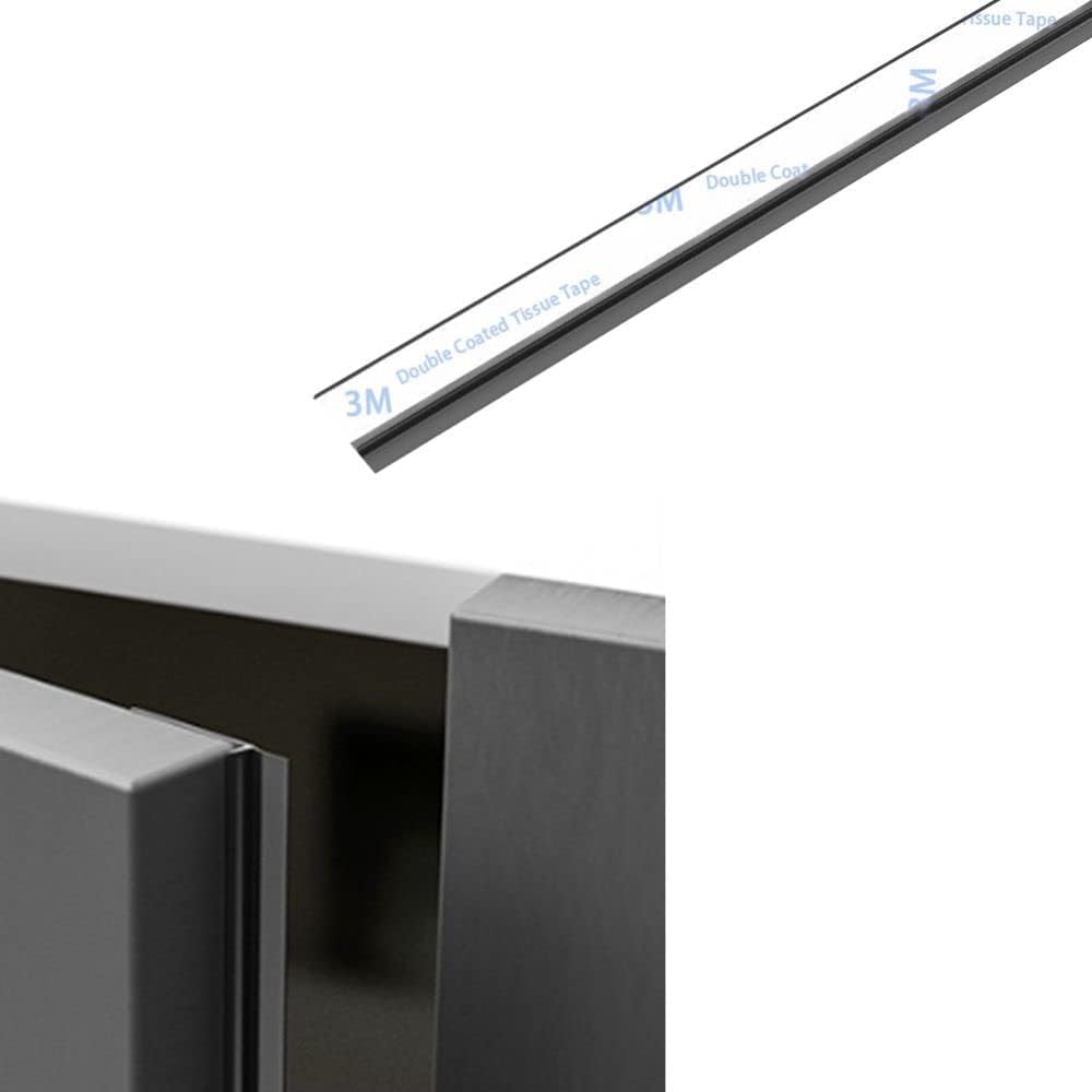 5M Schrankdichtung Selbstklebend Kabinettdichtung Schranktür-Dichtleiste Staubdichte, Synthetischer Kautschuk Wetterabisolierung Spaltfüllung für Kabinet Schrank, Schwarz