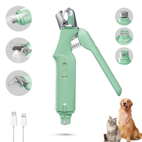 Image of CATPICK 2-in-1 Cat Nail Clippers & Dog Nail Clippers Trimmers for Large Medium Small Dogs Cats Claw Trimmer Quick Sensor and Safety Guard USB Rechargeable with 2 LED Lights Dogs Nail Trimmer