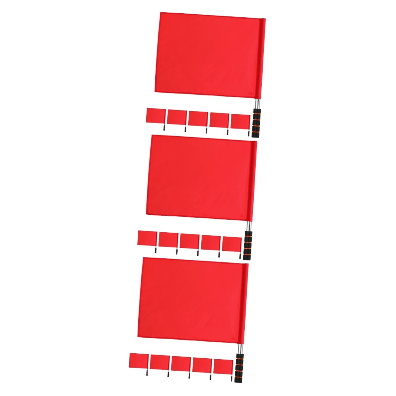 3 Sätze Schiedsrichterflagge Warnsignalflaggen Fußball Sport Stopp Schiedsrichter Grün Gelb Handsignalflagge Rennflagge Handflaggen Fußballflaggen 6 Stücke * 3