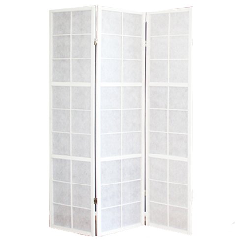 Biombo japonés de Madera Shoji Color Blanco de 3 Paneles