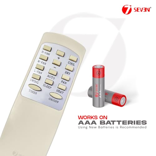 Image of 7SEVEN Compatible with Lloyd AC Remote Control Model 54D Suitable for Split and Window 1 1.5 2 Ton Air Conditioner Remote - Match Each Keys Exactly to Replicate Genuine Remote Function