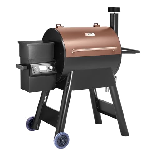 VEVOR Wood Pellet Grill Smoker, 8 in 1 BBQ Grills for Outdoor Cooking, 575 Square Inches Cook Area Electric Grill and Smoker, with LCD Screen Controller, Meat Probe, 500°F Max Temperature, Black - Image 8