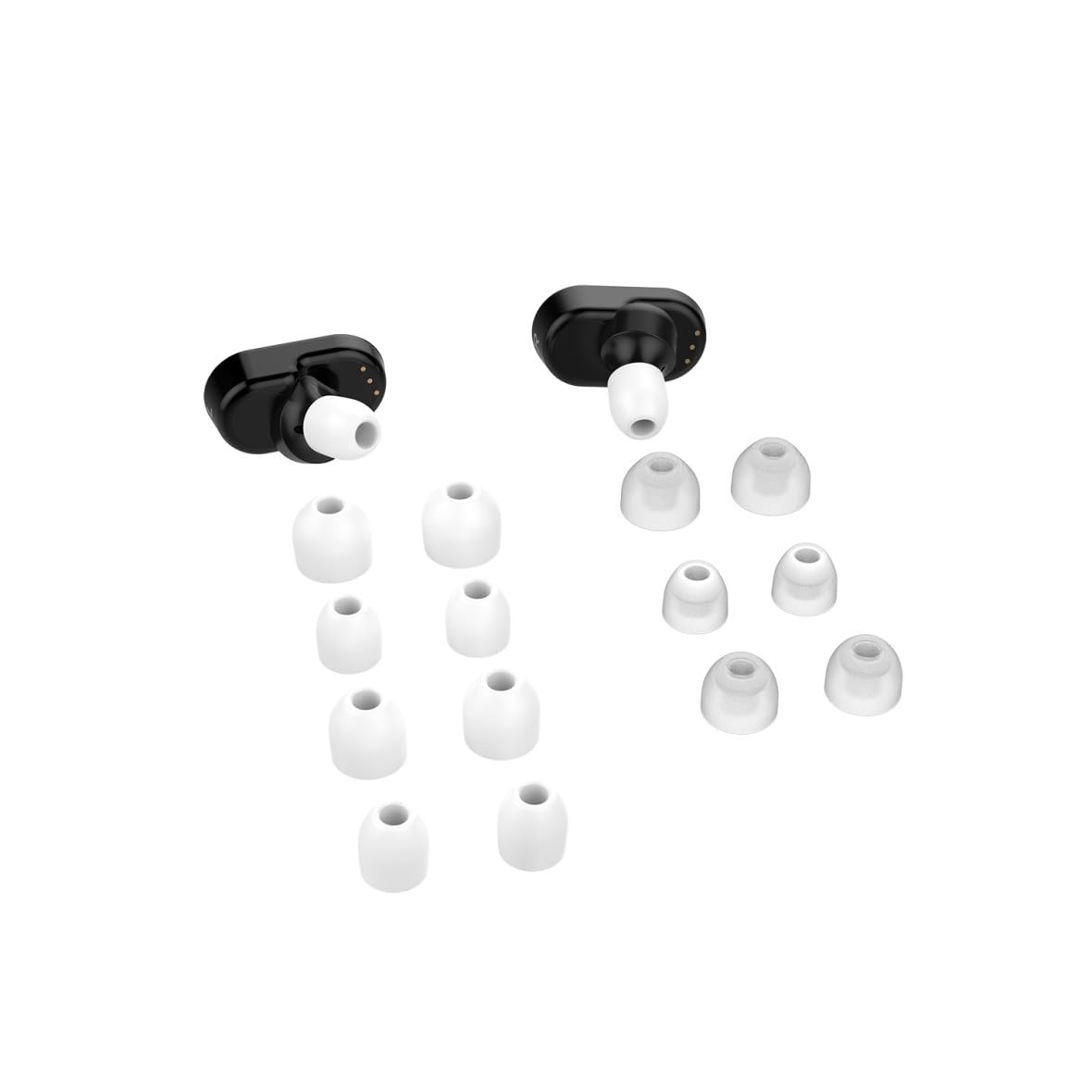 シリコン製ホワイトイヤーピース 4サイズセット AirPods Pro 1 / 2 イヤーピース 交換用 エアー