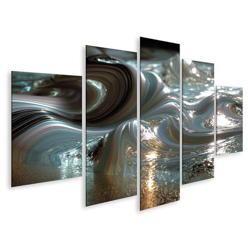 Tableau sur toile tourbillon de verre islandburner pour sublimer votre salon moderne