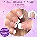 Lifextol 240pc French Tip Press on Nails Short Fake Nails & Adhesive Tab, False Acrylic Nail Press on Nails Square Nail Tips Artificial Glue on Nails Press ons Stick on Fingernail