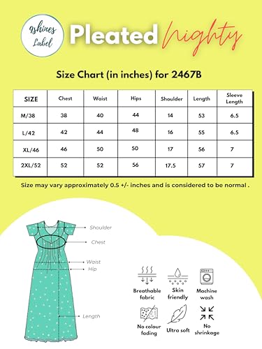 Image of 9shines Label Premium Alpine Maxi Designer Nighty | Floral Print Maxi for Women | Night wear for Women | | Full Length Night Gown for Women | Night Dress for Women Stylish (2467)