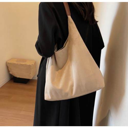 Image of 2 Pcs Slouchy Hobo Bags Women Suede Crescent Satchels Shoulder Bag Crossbody Purse Top-handle College Tote Handbag 2026