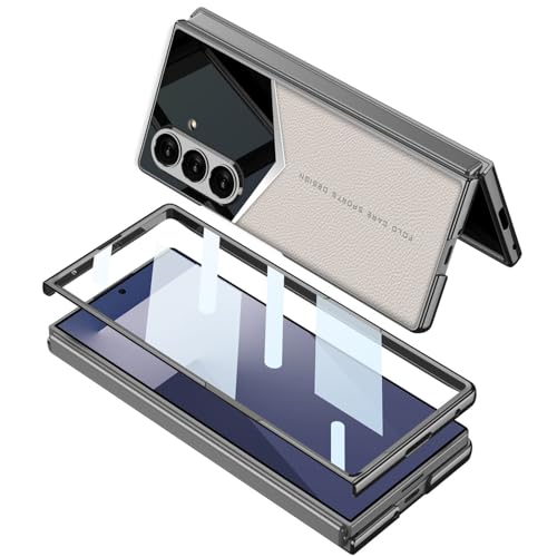Étui Galaxy Z Fold 7 vert rigide à rabat pour éviter les rayures avec son protège-écran