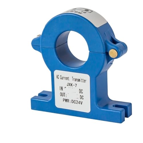 DC Current Transmitter DC24V 20mm Hole 0-600A to 4 20ma 0-10VDC24V AC Current Sensor Transducer Transmitter Hall Current Sensor Transmitter(Input DC 0-600A,4-20mA)