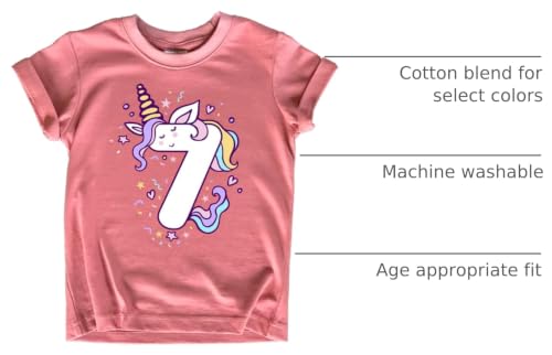 Image of Unicorn Birthday Shirts for Toddler Girls Outfit 7th 8th Shirt Seven Eight Year Old