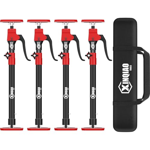 XINQIAO Third Hand Tool Support System, Premium Steel Support Rod with 154 LB Capacity for Cabinet Jack, Drywall Jack& Cargo Bars, 23.6 IN-45.3 IN Long, 4 PC