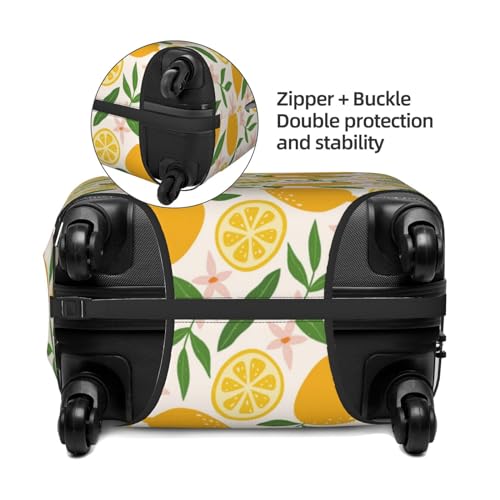 Cute Lemon Luggage Cover Protector Anti-Scratch Washable Fits 18-32 Inch Luggage-X-Large4