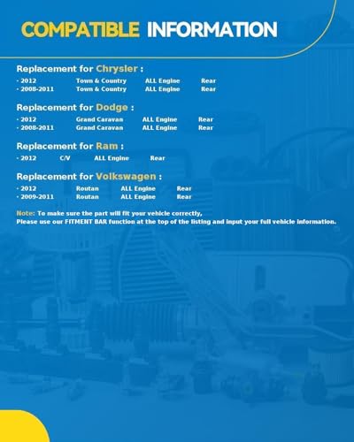 Image of PHILTOP Brake Caliper Rear Compatible with 2008-2012 Grand Caravan, Town&Country, 2009-2012 Routan, 2012 C /V, Brake Calipers Set of 2