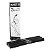 Master Markers Dual Tip Artist Black Illustration Markers (Pack of 3) - Chisel/Brush Tip, Rubber Comfort Grip and Plastic Carry Case