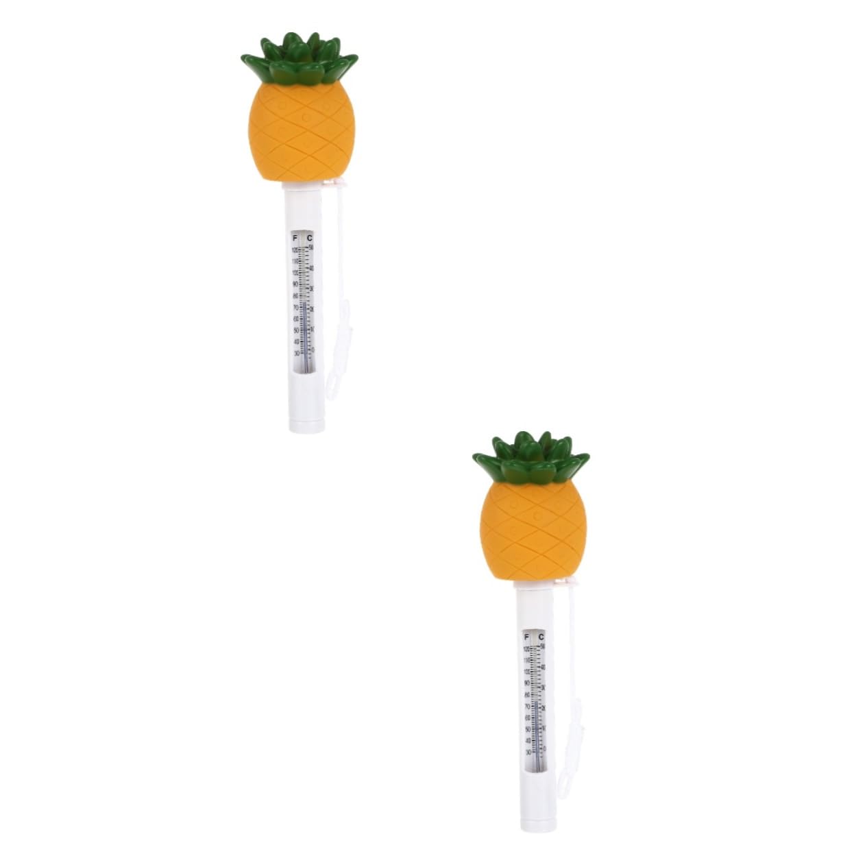 Happyyami 2 Pièces Thermomètre L'eau De L'étang Aquarium D'eau Mètre D'humidité De La Température Piscine Flottante De Dessin Animé Piscine Pour Bébé Bain Plastique Sangle Spa